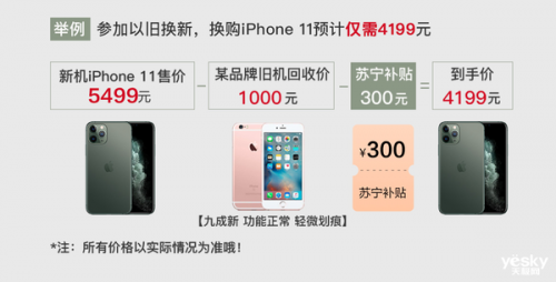 怎样换iPhone更划算？苏宁推出以旧换新最高1000元补贴等福利