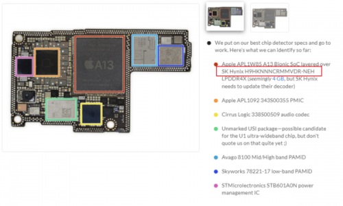 iFixit拆解确认iPhone 11系列标配4GB内存